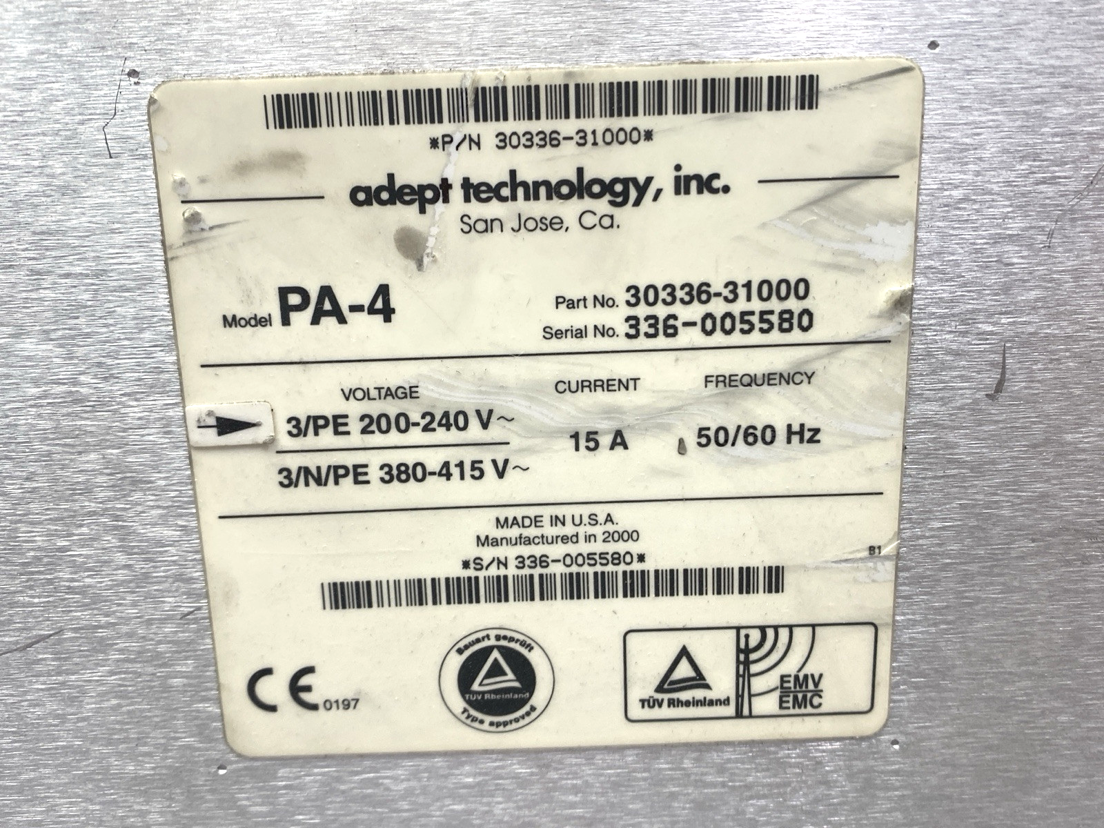 Adept 30336-31000 PA-4 Robot Control Power Supply Rack w/ 10338-53100 x4 DAMAGED - Maverick Industrial Sales