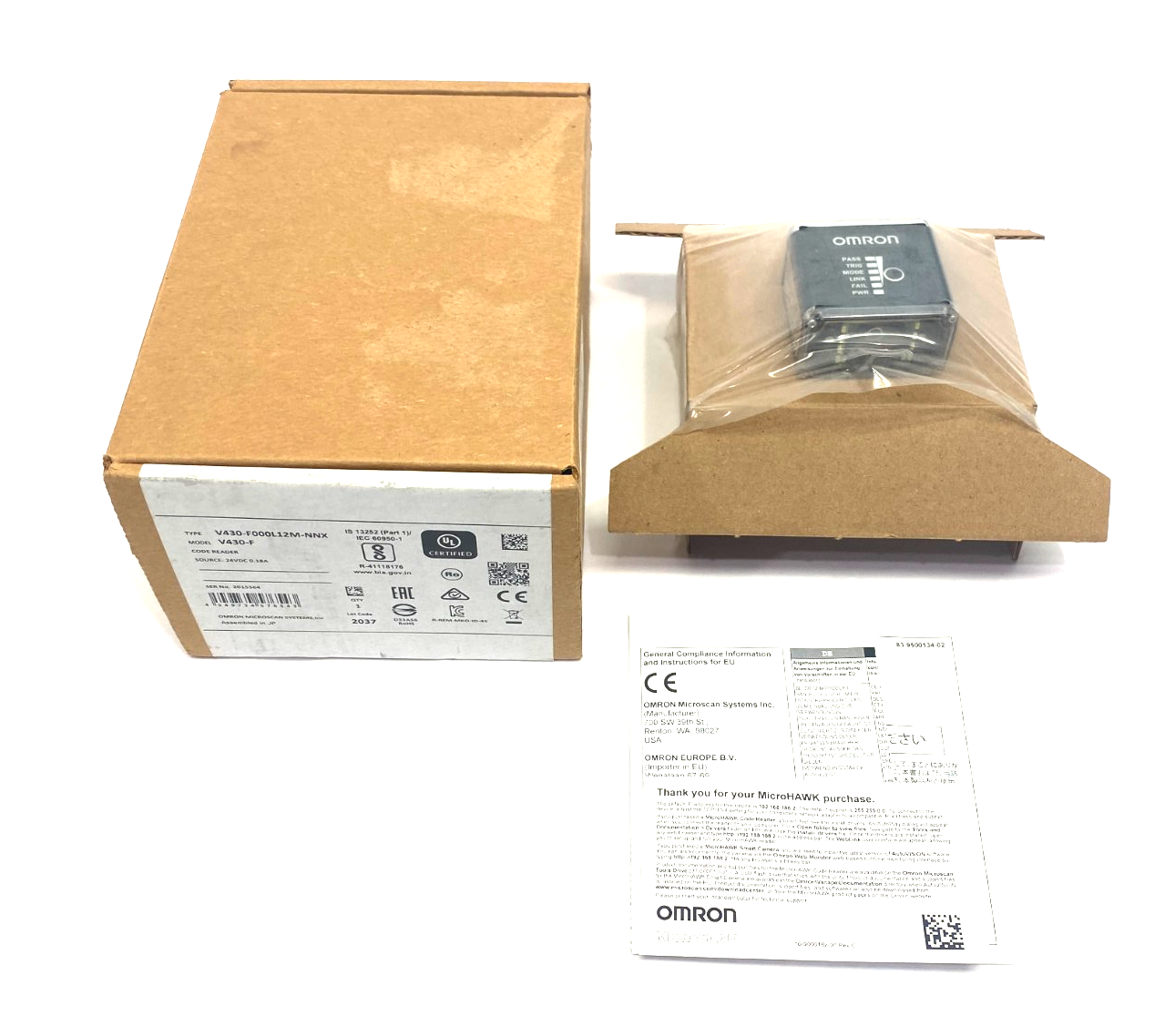 Omron V430-F000L12M-NNX MicroHAWK Code Reader, Long Range, Autofocus 75-1200mm - Maverick Industrial Sales