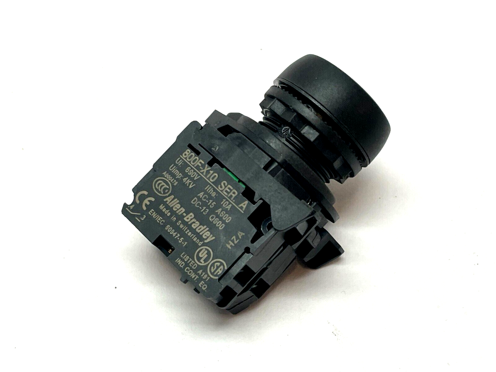 Allen Bradley 800FP-LF3 Pushbutton Green w/ 800F-N3G Ser. A Lamp - Maverick Industrial Sales