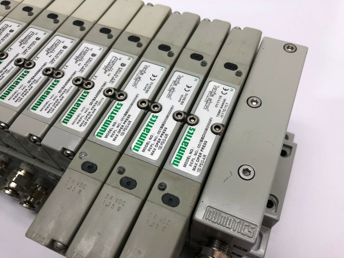 240 | Numatics -210, -291, 219-828 Manifold Block / Valve Assembly - Used - Maverick Industrial Sales