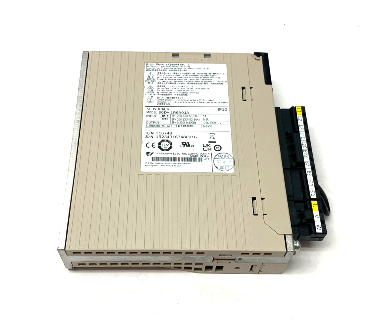 Yaskawa SGDV-1R6A01A Sigma-5 Servopack Amplifier - Maverick Industrial Sales