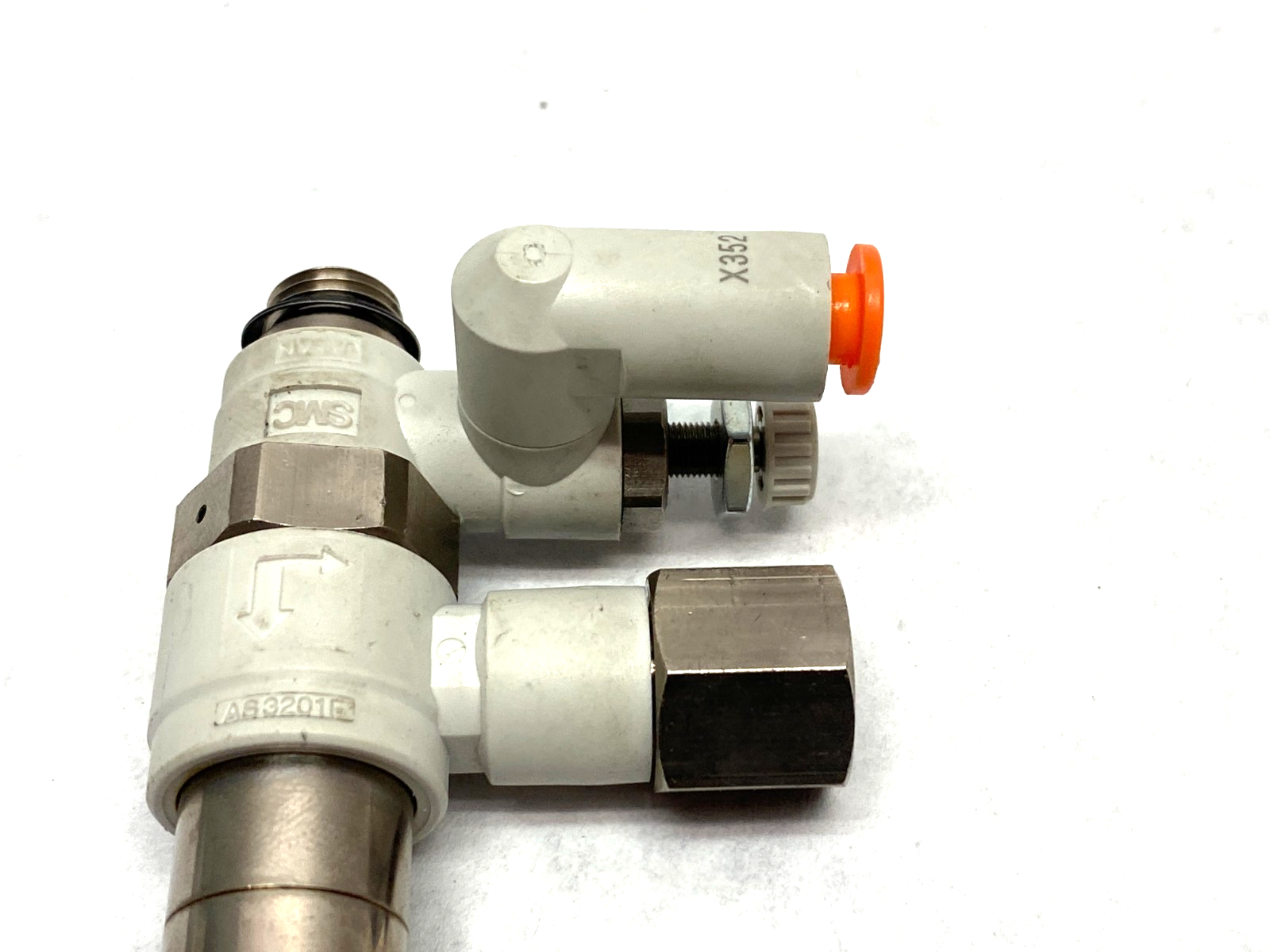 SMC ASP430F-U02-07-X352 Speed Control w/ Check Valve 1/4" Tube to 1/4" Thread - Maverick Industrial Sales