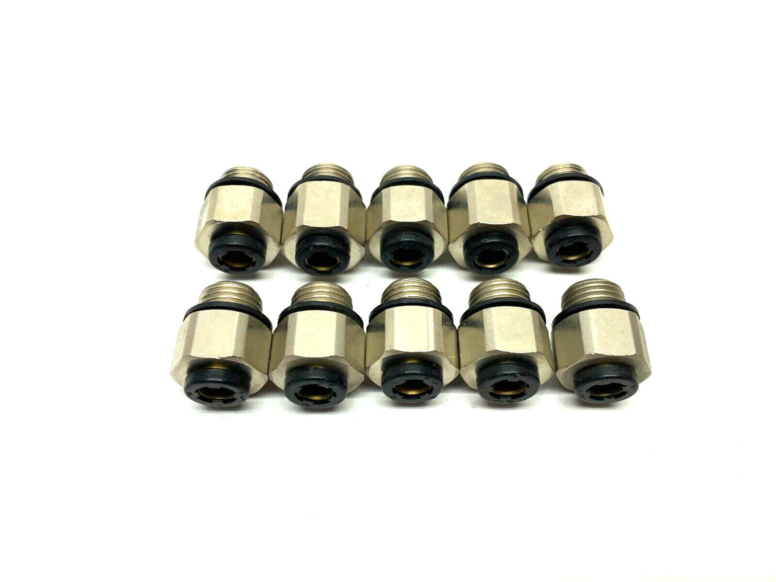 Stainless Steel Push-to-Connect Tube Fitting 6mm OD Tube to 1/4" MNPT LOT OF 10 - Maverick Industrial Sales