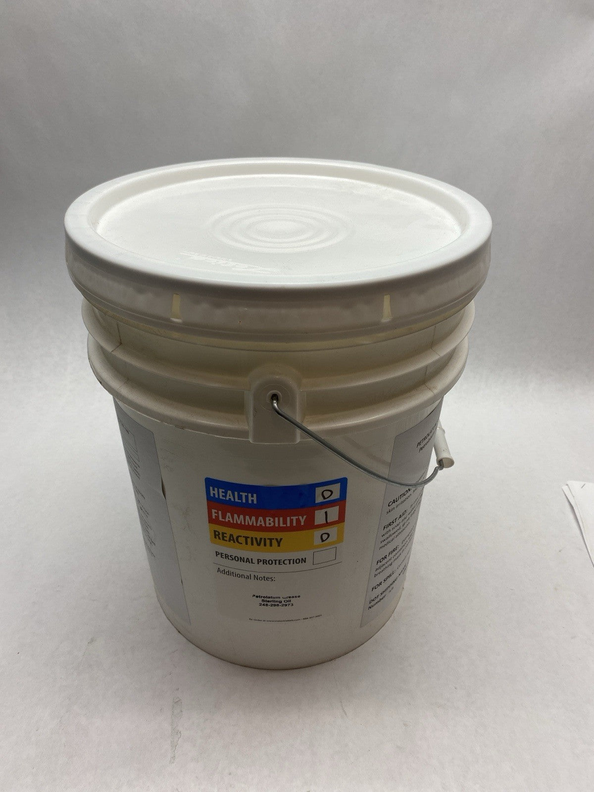 Sterling Oil & Chemical G1670 (White) Petrolatum Grease 5 Gallon EXP 03/2028 - Maverick Industrial Sales