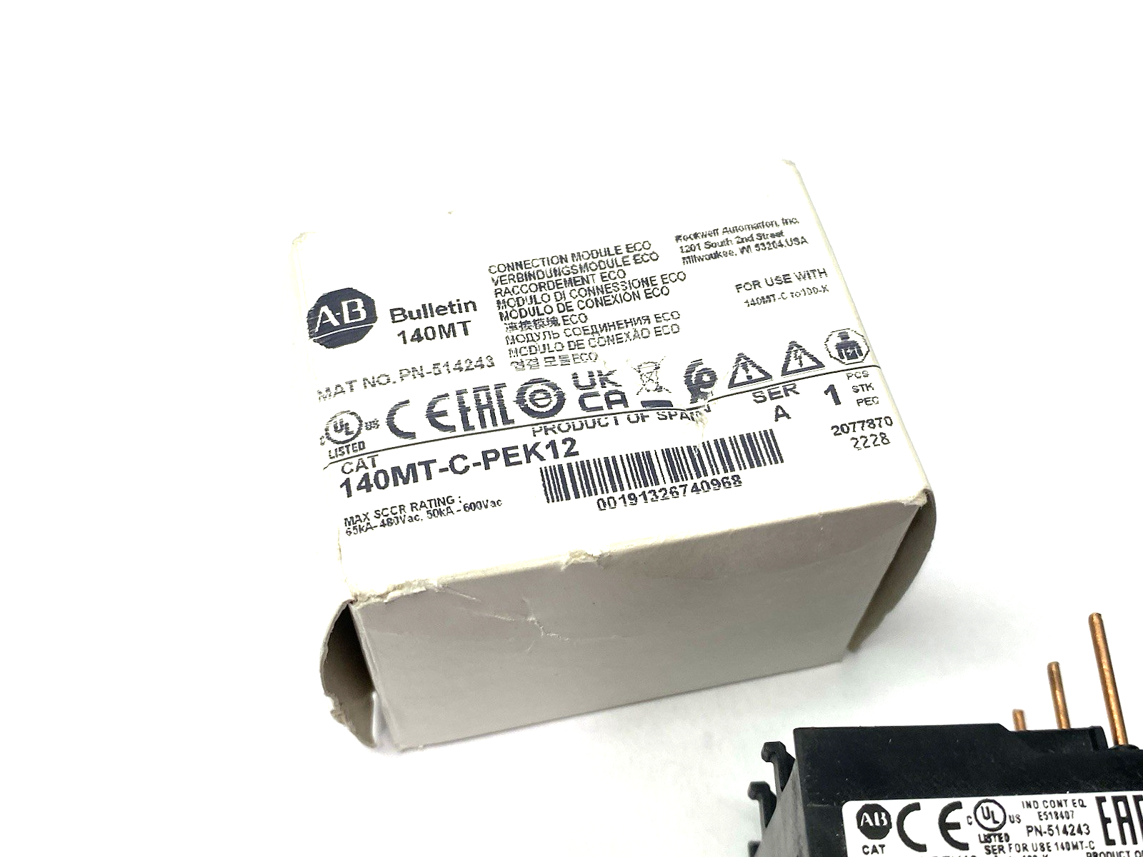 140MT-C-PEK12 | Allen Bradley Ser. A Connection Module 12A - New Other - Maverick Industrial Sales