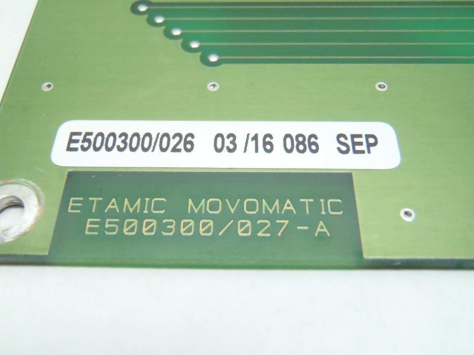 E500300/027-A | Etamic Movomatic Display Card E500300/26 Operator Panel CMZ 200 - Used - Maverick Industrial Sales
