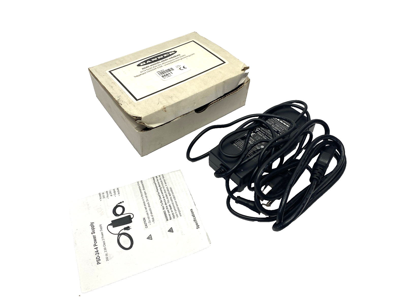 Banner PSD-24-4 DC Power Supply, Desktop Style/Outlet Plug 85811 - Maverick Industrial Sales