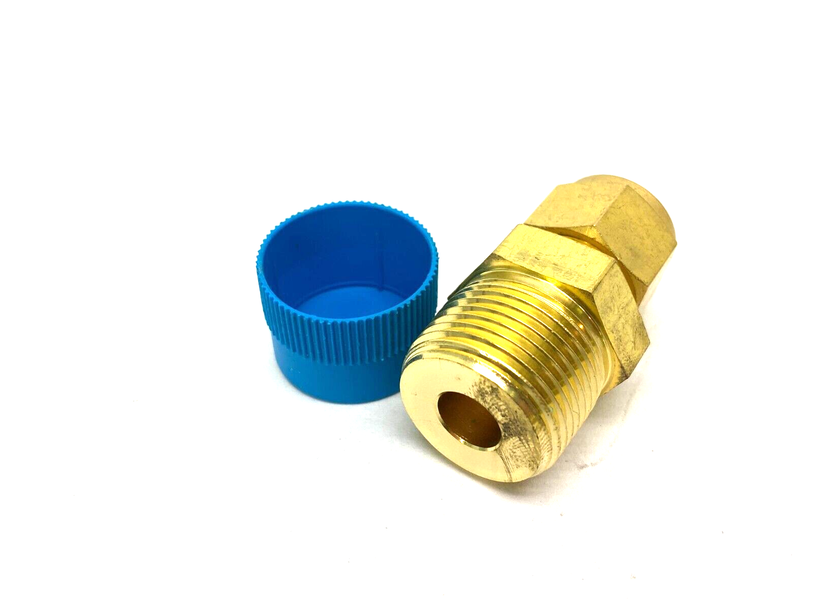 Swagelok B-810-1-12 Brass Straight Compression Fitting 1/2" OD 3/4" NPT Thread - Maverick Industrial Sales