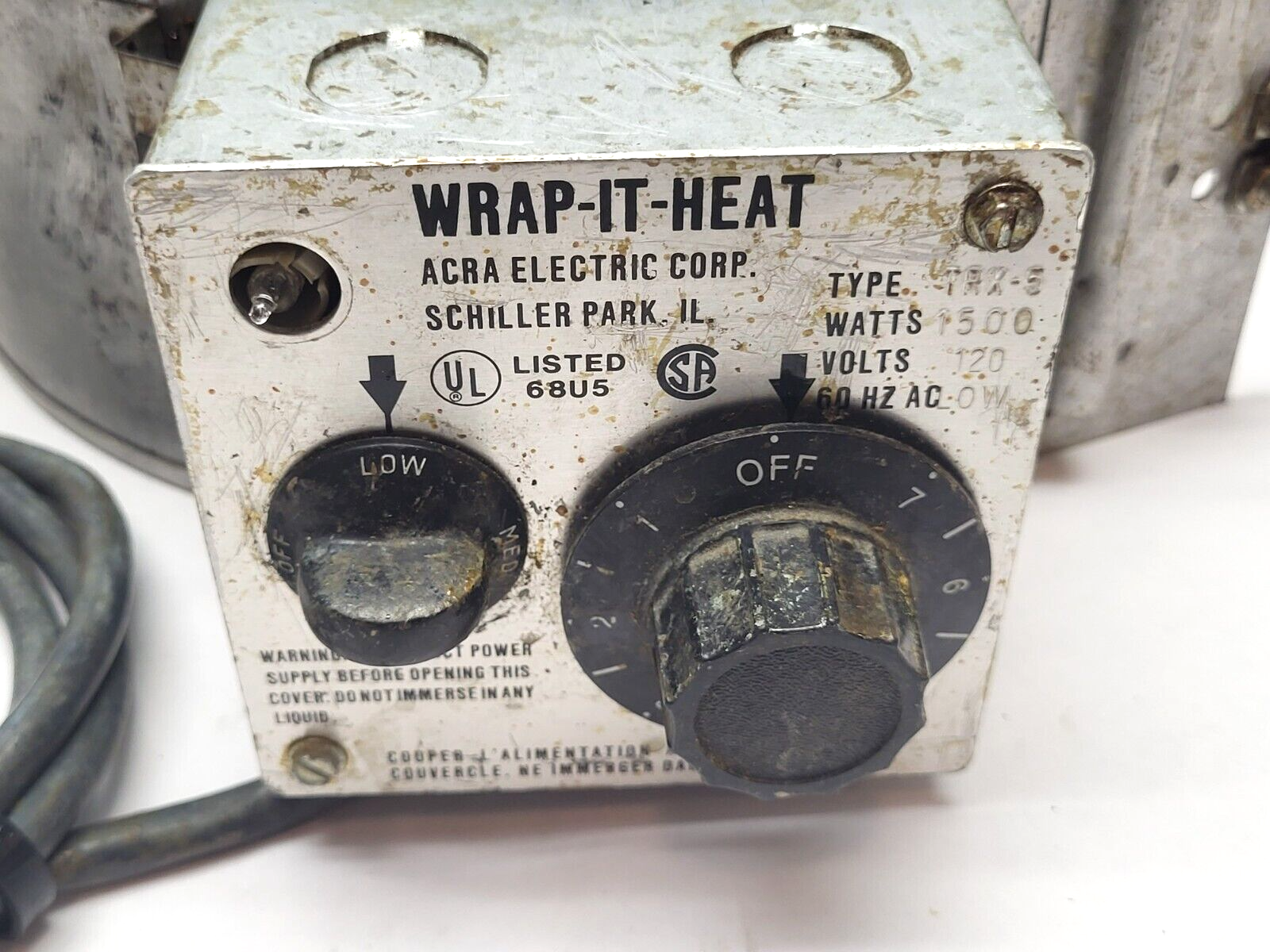ACRA Electric TRX-5 Wrap-It-Heat Drum Heating Band - For parts or not working - Maverick Industrial Sales