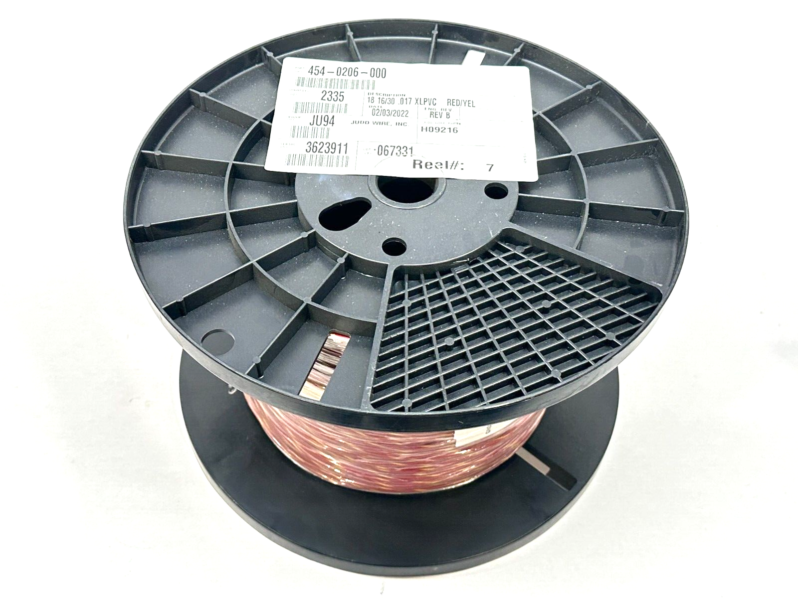 454-0206-000 | Judd Wire Wire Style 1430 XLPVC REW FT1 18AWG H09216 2335ft Spool - New - Maverick Industrial Sales