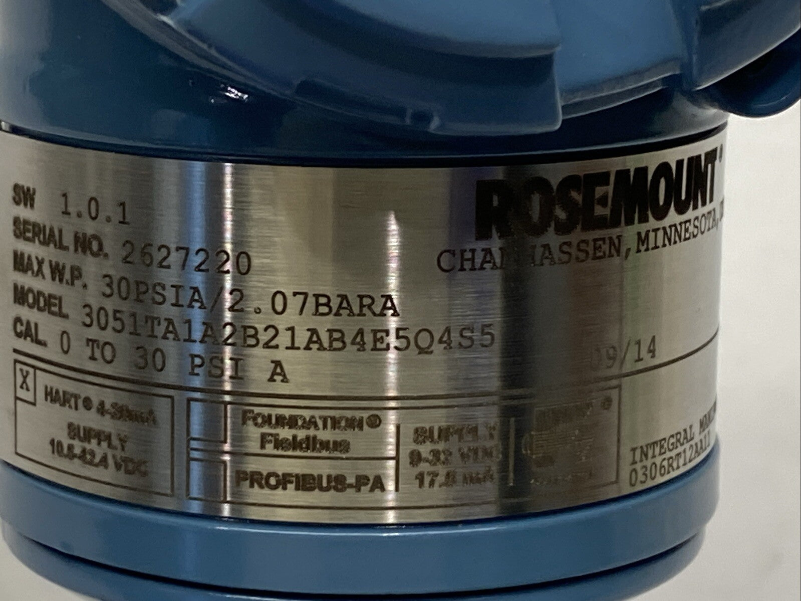Rosemount 3051TA1A2B21AB4E5Q4S5 Pressure Transmitter w/ 0306RT12AA11 Manifold - Maverick Industrial Sales