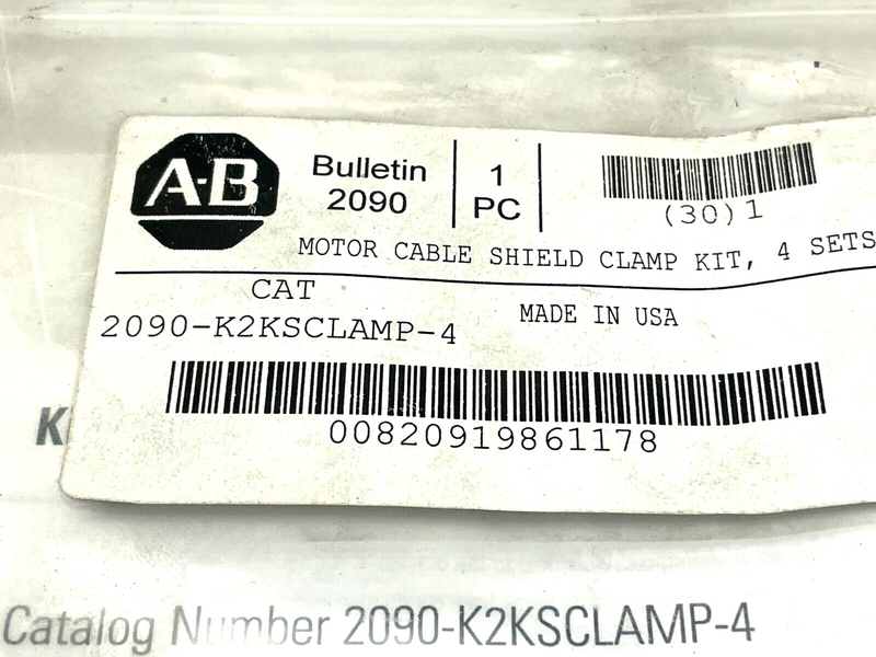 Allen Bradley 2090-K2KSCLAMP-4 Ser. A Motor Cable Shield Clamp Kit - Maverick Industrial Sales