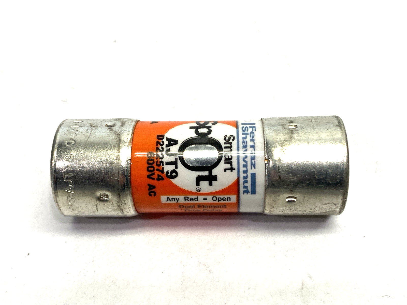 Mersen Ferraz Shawmut AJT9 Amp-Trap Smart Spot Fuse Class J 600VAC 9A LOT OF 2 - Maverick Industrial Sales