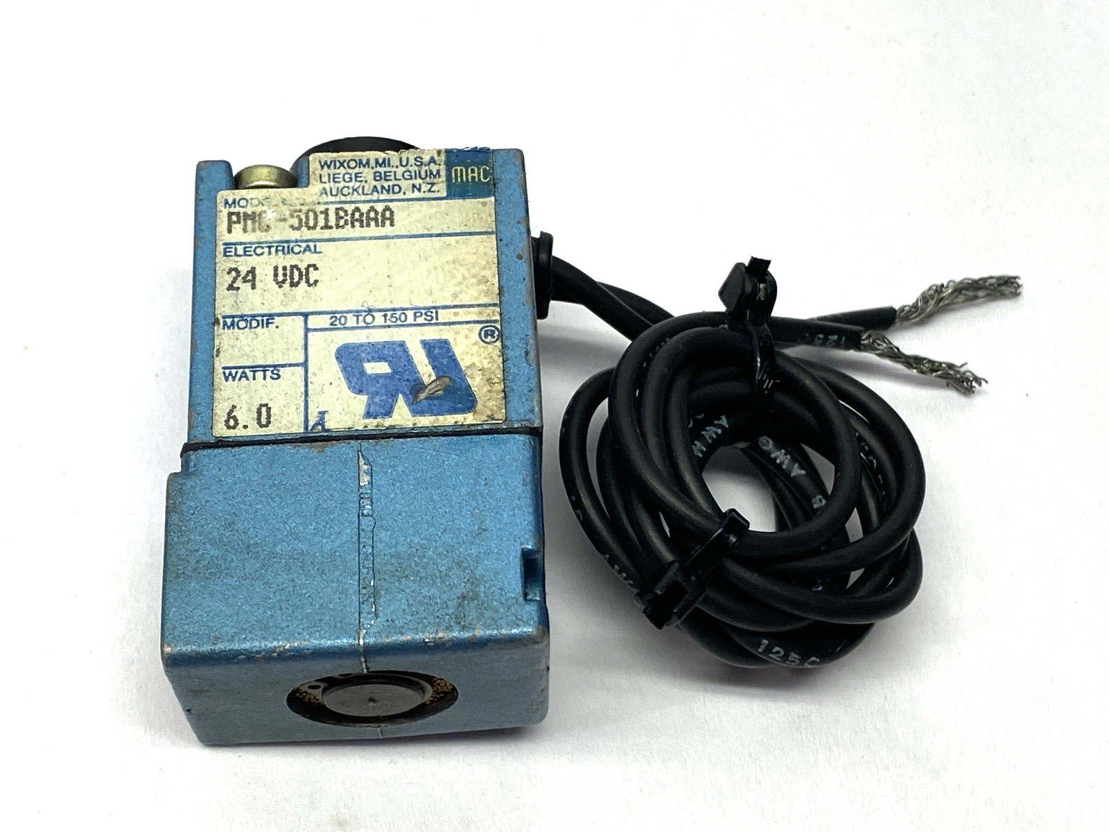 PMC-501BAAA | MAC Valves Solenoid Coil 6W 24VDC - Used - Maverick Industrial Sales
