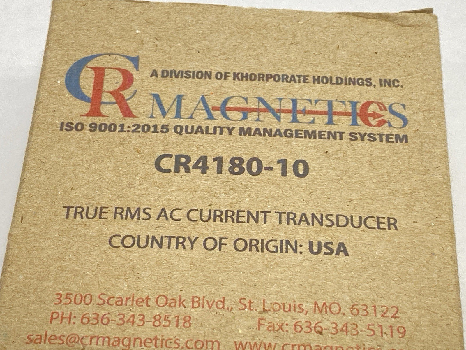 CR Magnetics CR4180-10 True RMS AC Current Transducer 4-20mA DC - Maverick Industrial Sales