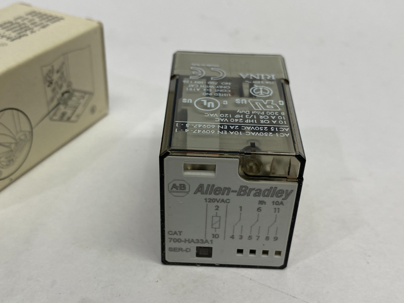 Allen Bradley 700-HA33A1 Ser. D Direct Plug-In Relay 10A 3 C/O 120VAC - Maverick Industrial Sales