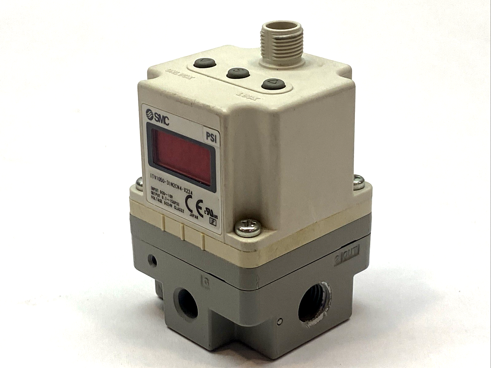ITV1050-31N2CN4-X224 | SMC Electro-Pneumatic Regulator 0–0.9MPa 1/4" NPT 24V - Used - Maverick Industrial Sales