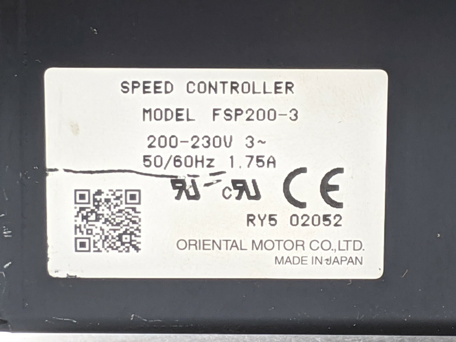 Oriental Motor FSP200-3 Speed Controller 200-230V - Used - Maverick Industrial Sales