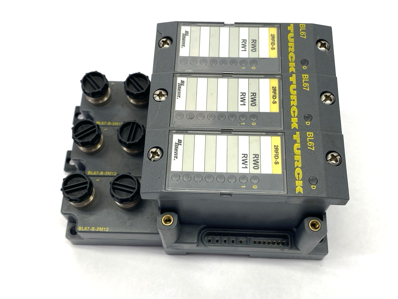Turck BL67-B-2M12 Base Module Male Connector M12 5-Pin 6827186 DAMAGED LOT OF 3 - Maverick Industrial Sales