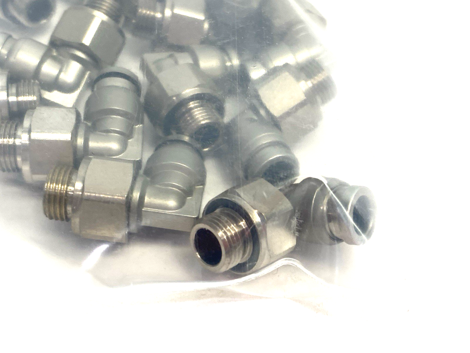 SMC KQB2L06-G01 Metal Male Elbow Swivel Fitting 6mm OD Tube LOT OF 14 - Maverick Industrial Sales