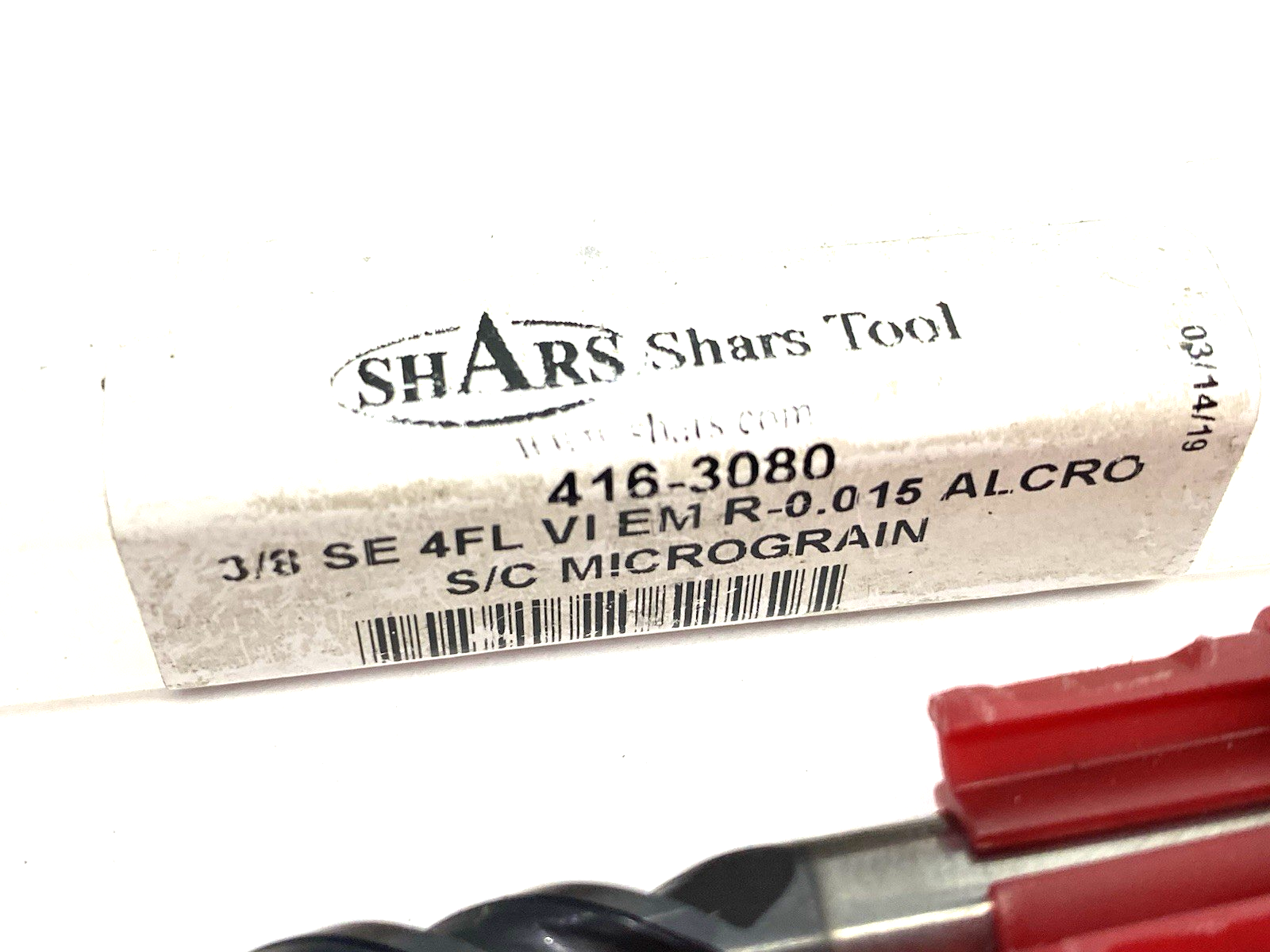 416-3080 | Shars Tool Square End Mill 3/8" 4-Flute VI EM 0.015 ALCRO - Used - Maverick Industrial Sales
