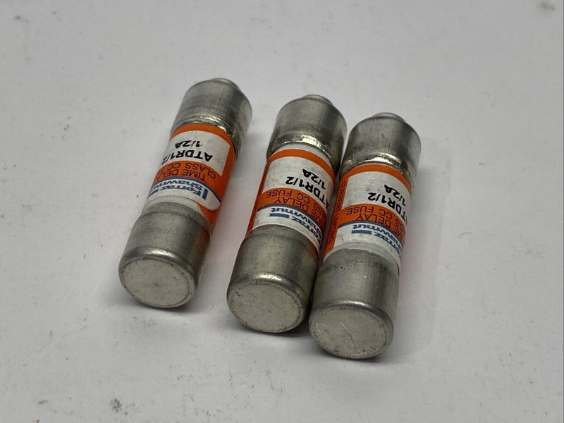 Ferraz Shawmut ATDR1/2 Time Delay Class CC Fuse 1/2A 600V LOT OF 3 - Maverick Industrial Sales