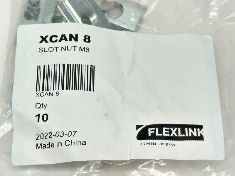 Flexlink XCAN 8 Slot Nut M8 LOT OF 10 - Maverick Industrial Sales