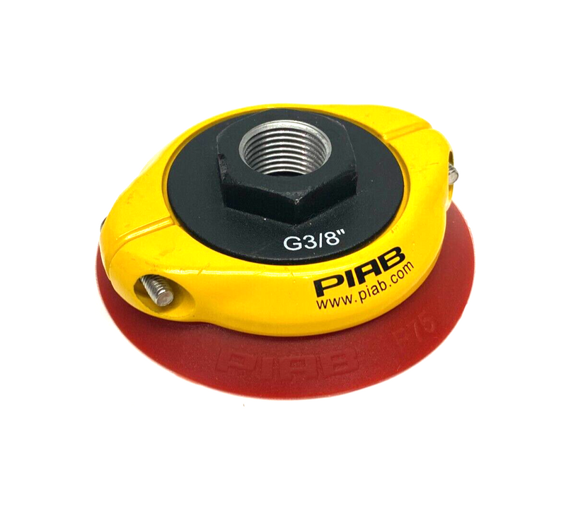 Piab F75.20.07ND Flat Vacuum Suction Cup Red G3/8" w/ Mesh Filter - Maverick Industrial Sales