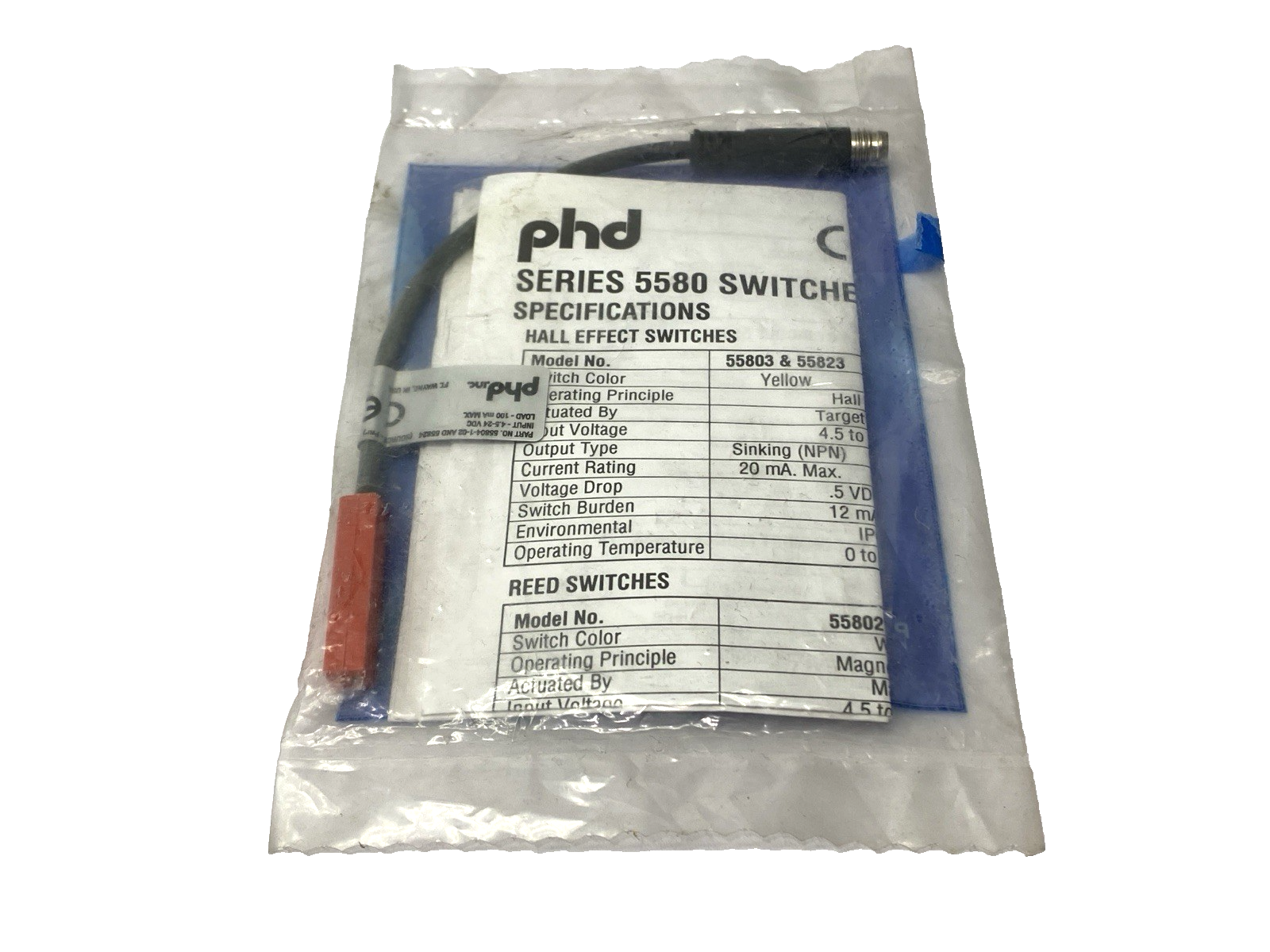 PHD 55824-1 Proximity Switch 3-Pin M8 Male Connector - Maverick Industrial Sales