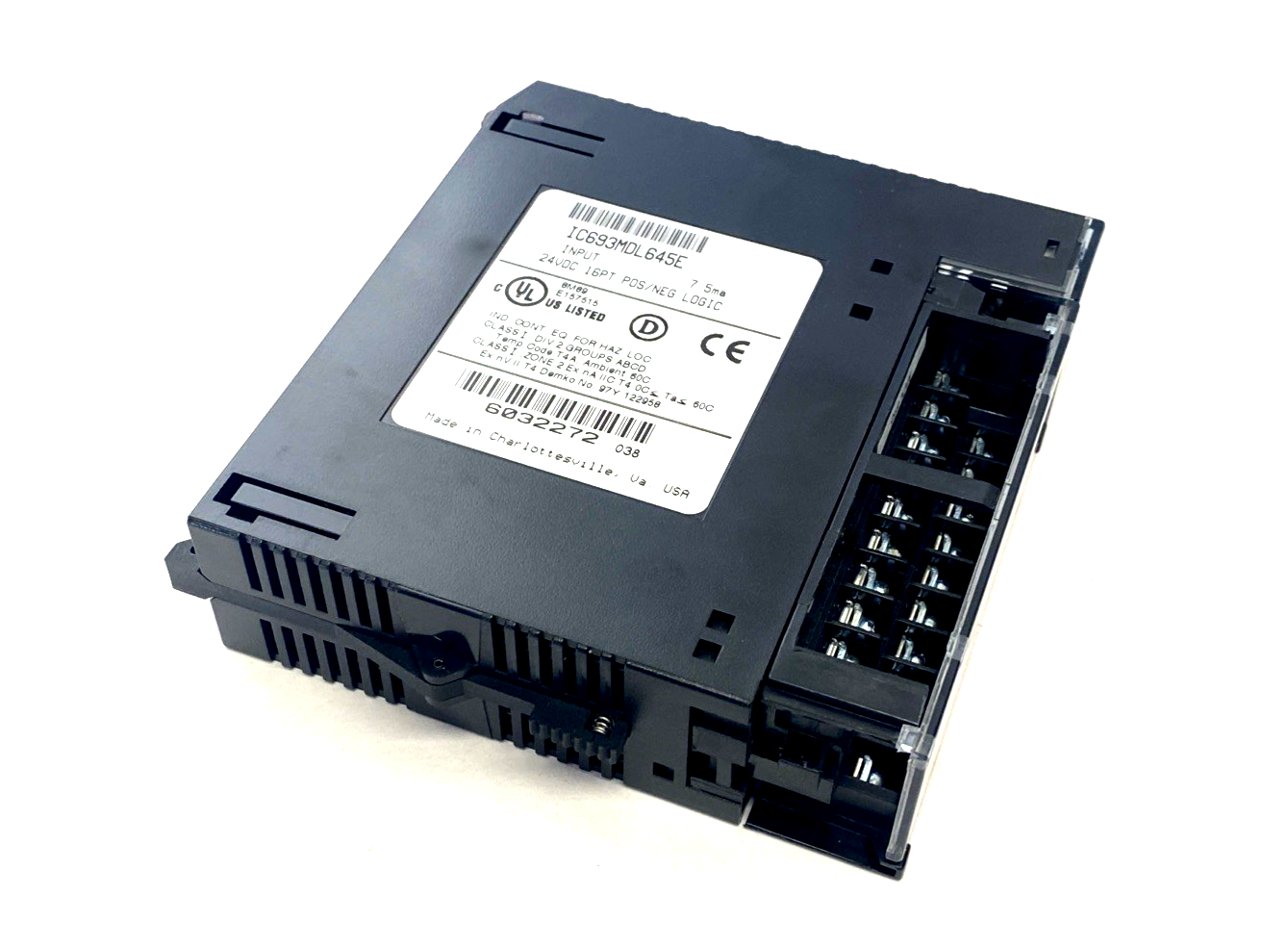 IC693MDL645E | GE Fanuc Input Module 24VDC 16PT Pos/Neg Logic - Used - Maverick Industrial Sales