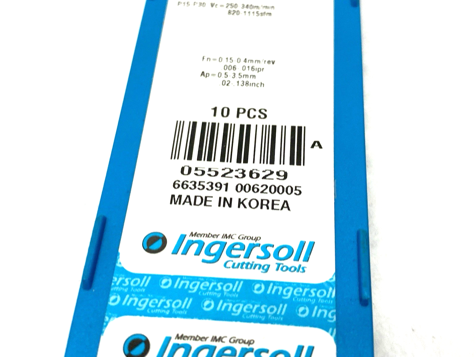 5523629 | Ingersoll RhinoTurn Chipbreaker Insert CNMG090408PC TT8125 PKG OF 9 - New – Open box - Maverick Industrial Sales