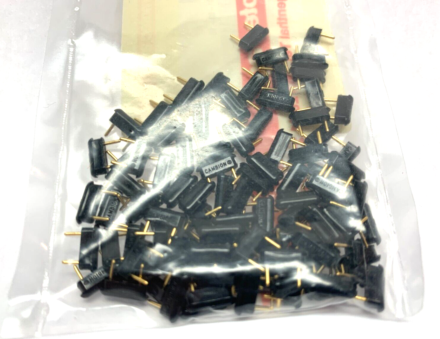 461-2251-01-03-10 | Camboin Electric Shorting Link Plug Black And Gold PACK OF 100 - New - Maverick Industrial Sales