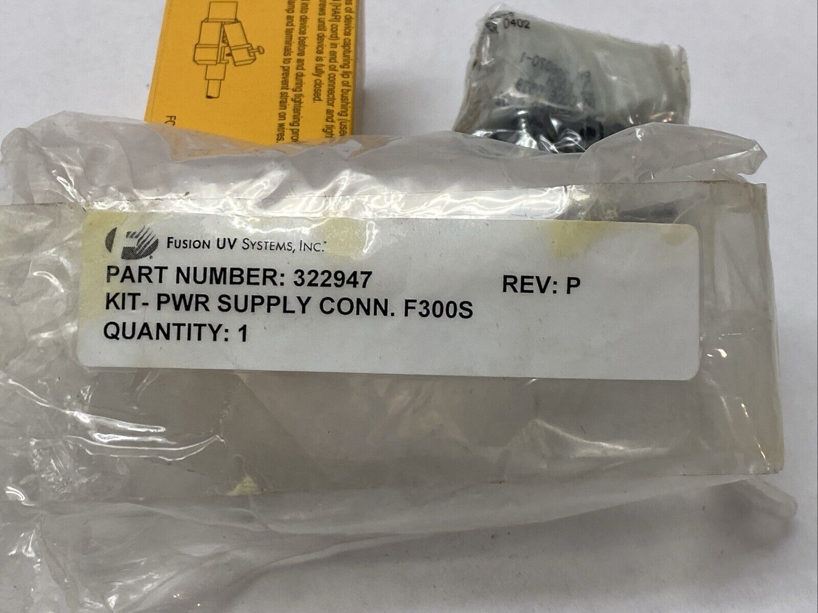 322947 | Fusion UV Rev P Power Supply Connector Kit F300S MISSING CONNECTOR SHELL - New Other - Maverick Industrial Sales
