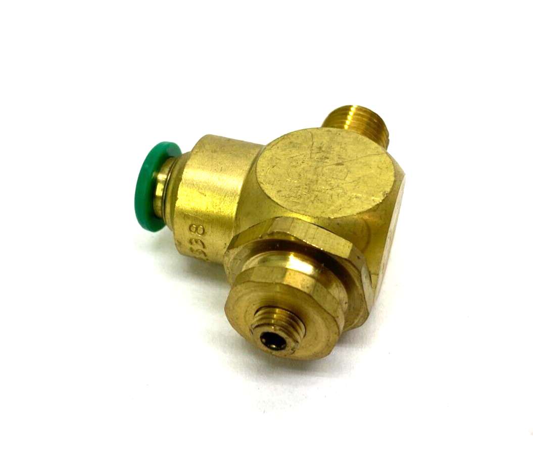 Parker 3251-2538 Brass Flow Control Valve 3/8" Tube OD 1/4" NPT Thread 32512538 - Maverick Industrial Sales
