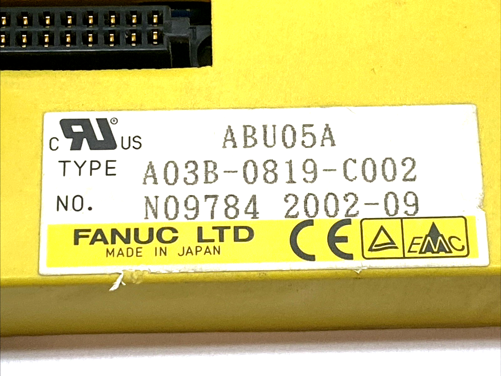 ABU05A | FANUC 5-Slot Horizontal I/O Base Unit Model A CNC Rack A03B-0819-C002 - Used - Maverick Industrial Sales