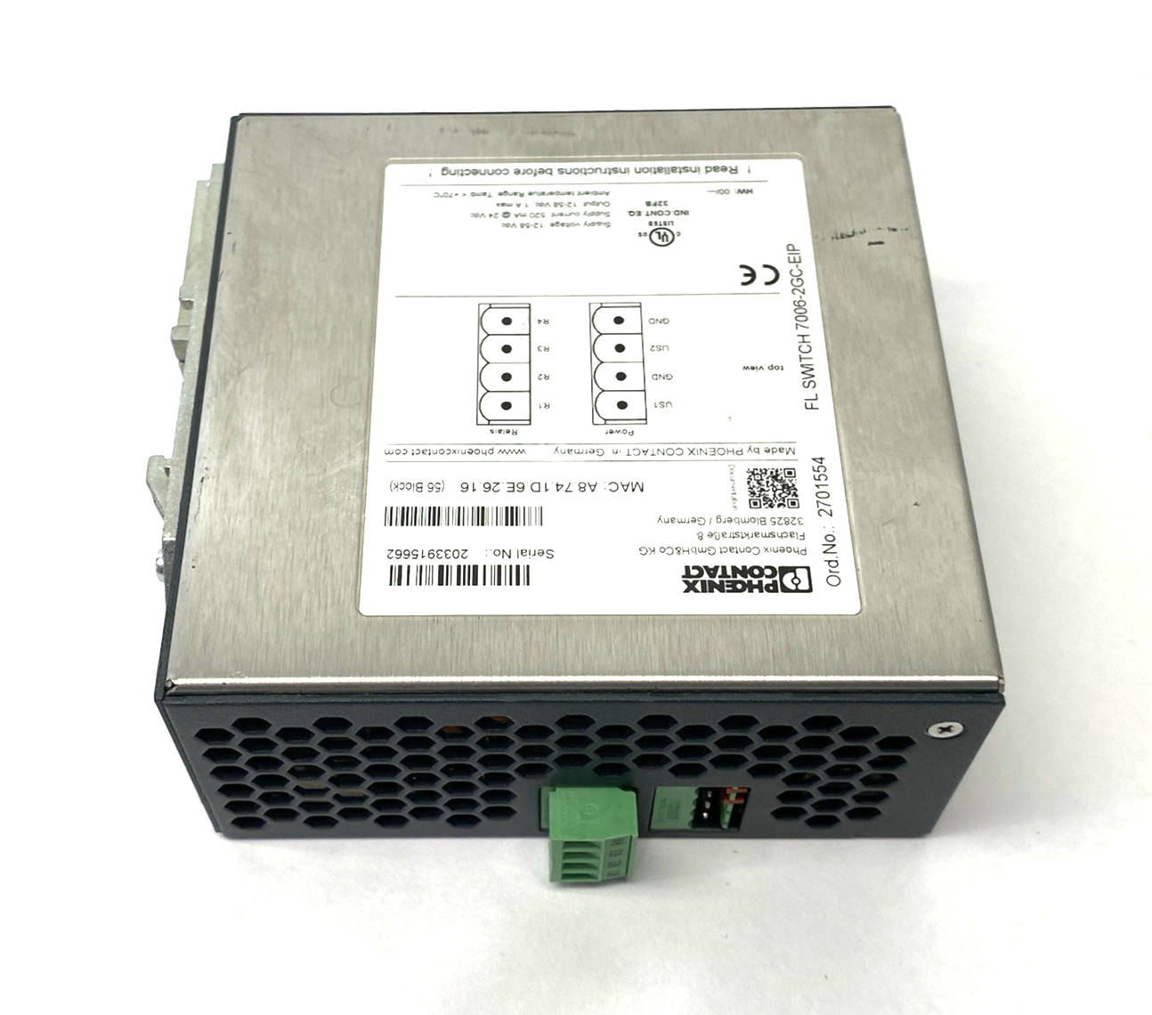 FL SWITCH 7006-2GC-EIP | Phoenix Contact Managed Ethernet Switch 2701554 - Used - Maverick Industrial Sales