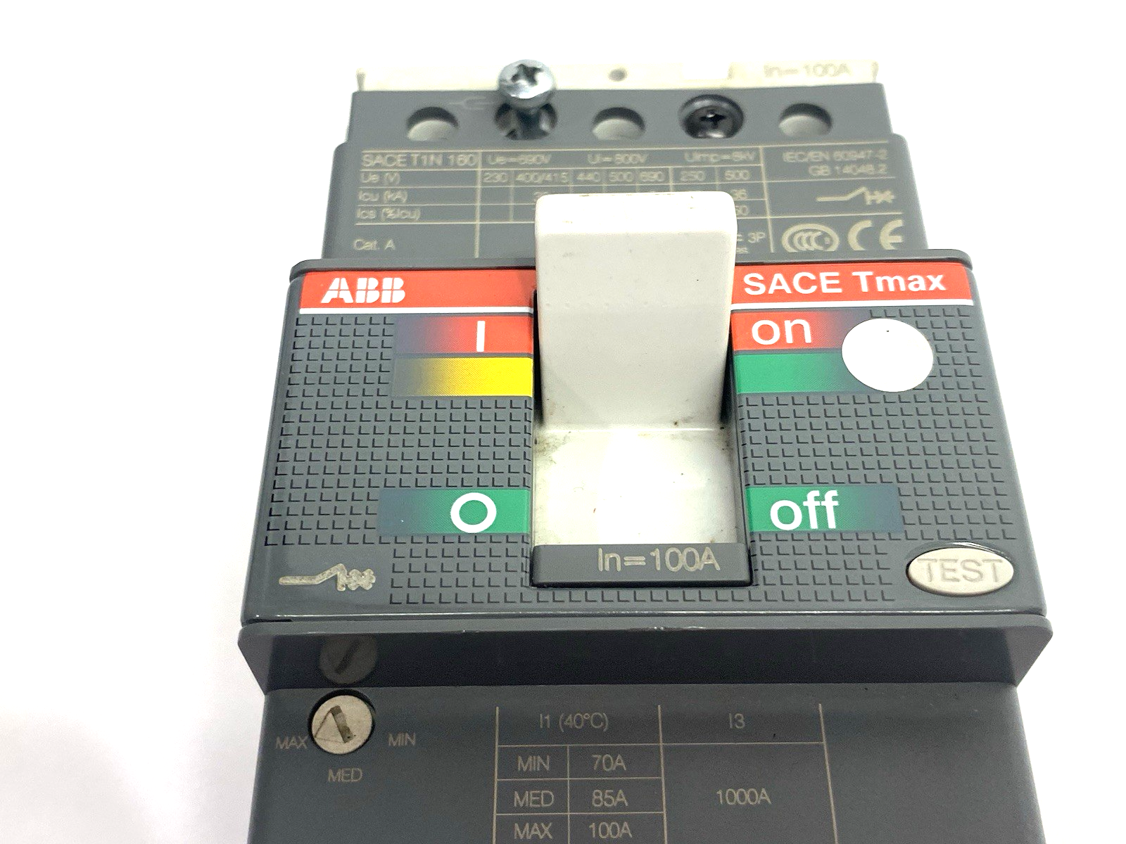 ABB 2T1003D92171000C1 Molded Case Circuit Breaker SACE Tmax 3-Pole SACET1N160 - Maverick Industrial Sales