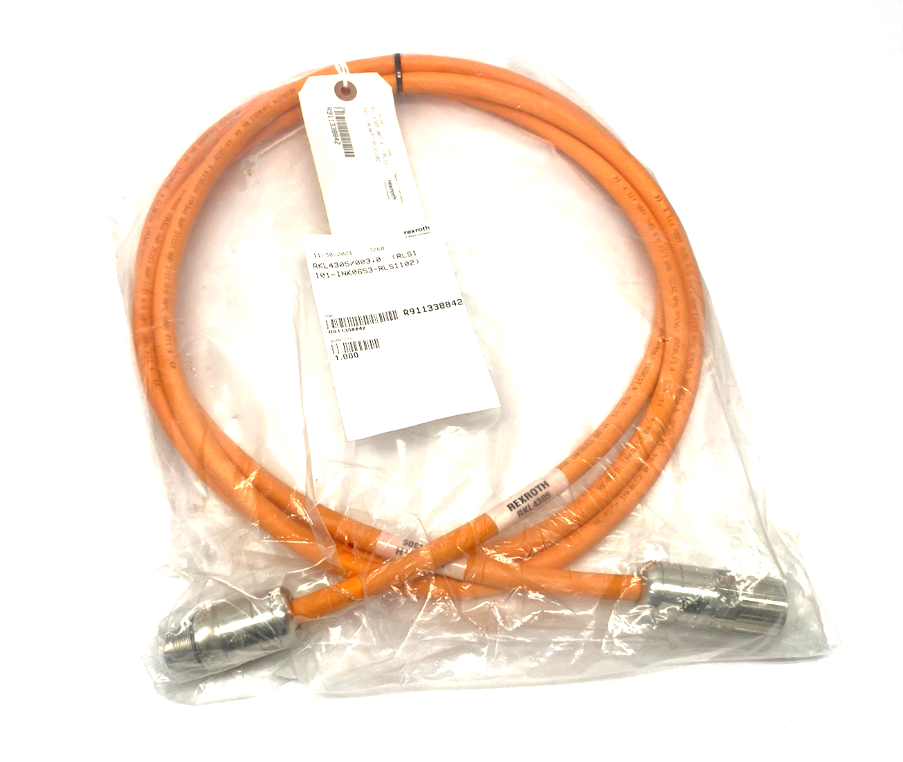 R911338842 | Bosch Rexroth Power Cable RKL4305/003,0 (RLS1101-INK0653-RLS1102) - New - Maverick Industrial Sales
