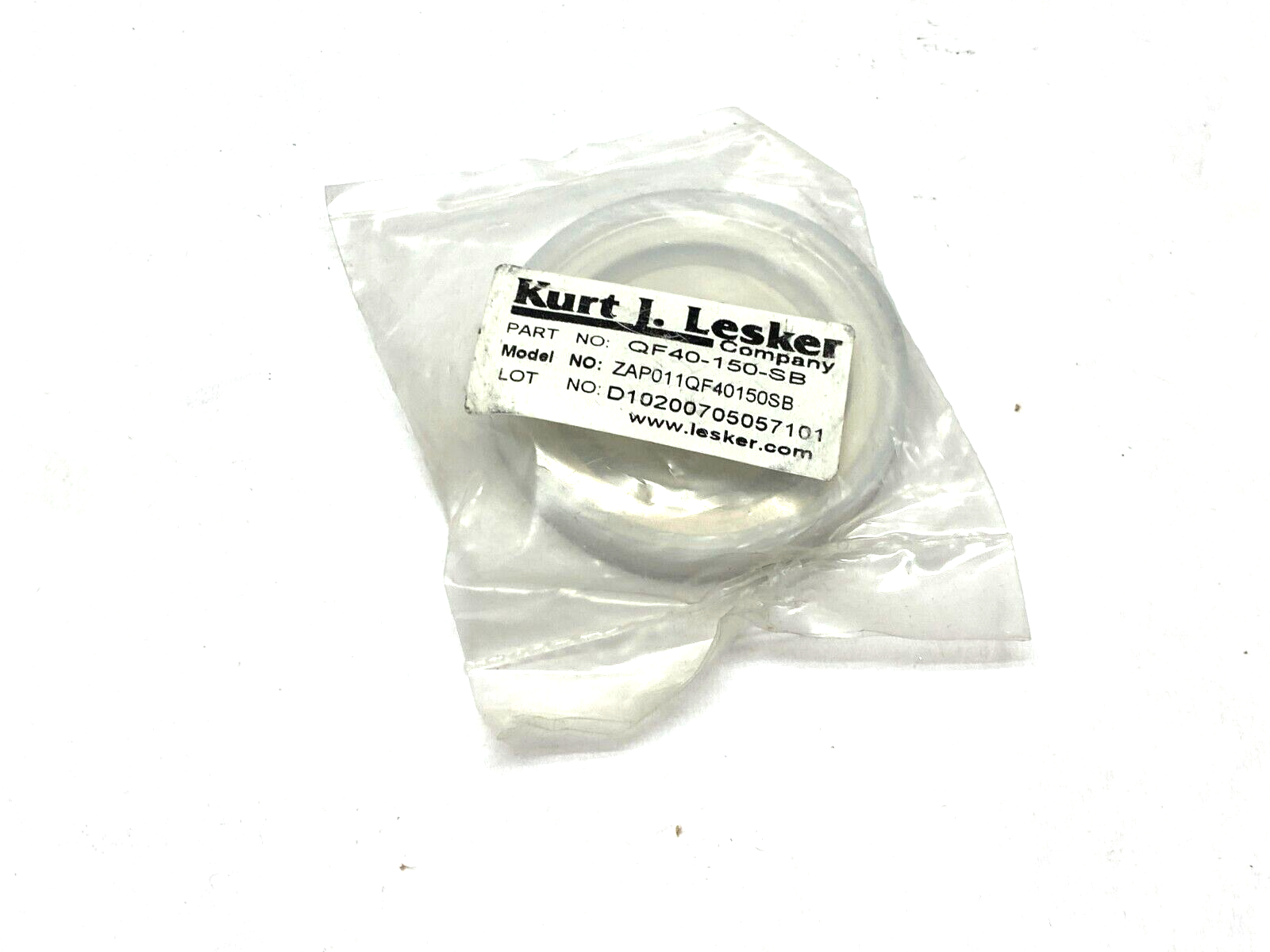 Kurt J. Lesker QF40-150-SB Blank Blind Fitting Stainless Steel - Maverick Industrial Sales