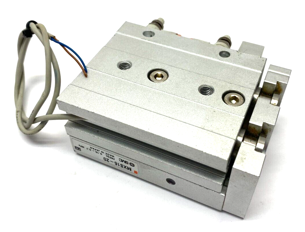 MXS16-20 | SMC Guided Pneumatic Cylinder 16mm Bore 20mm Stroke - Used - Maverick Industrial Sales