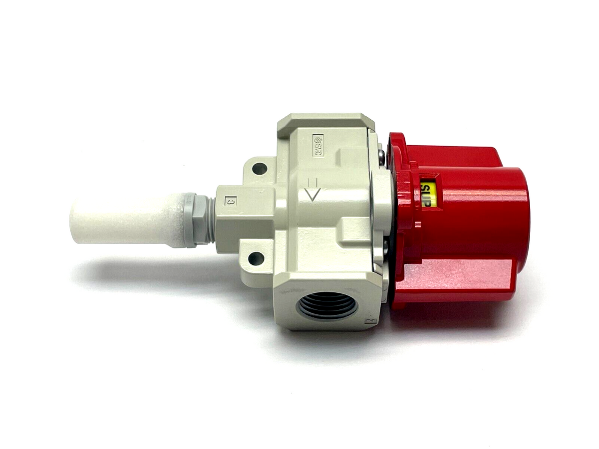 SMC VHS40-N04B-Z Manual Lockout Single Action Relief Valve 3-Port - Maverick Industrial Sales