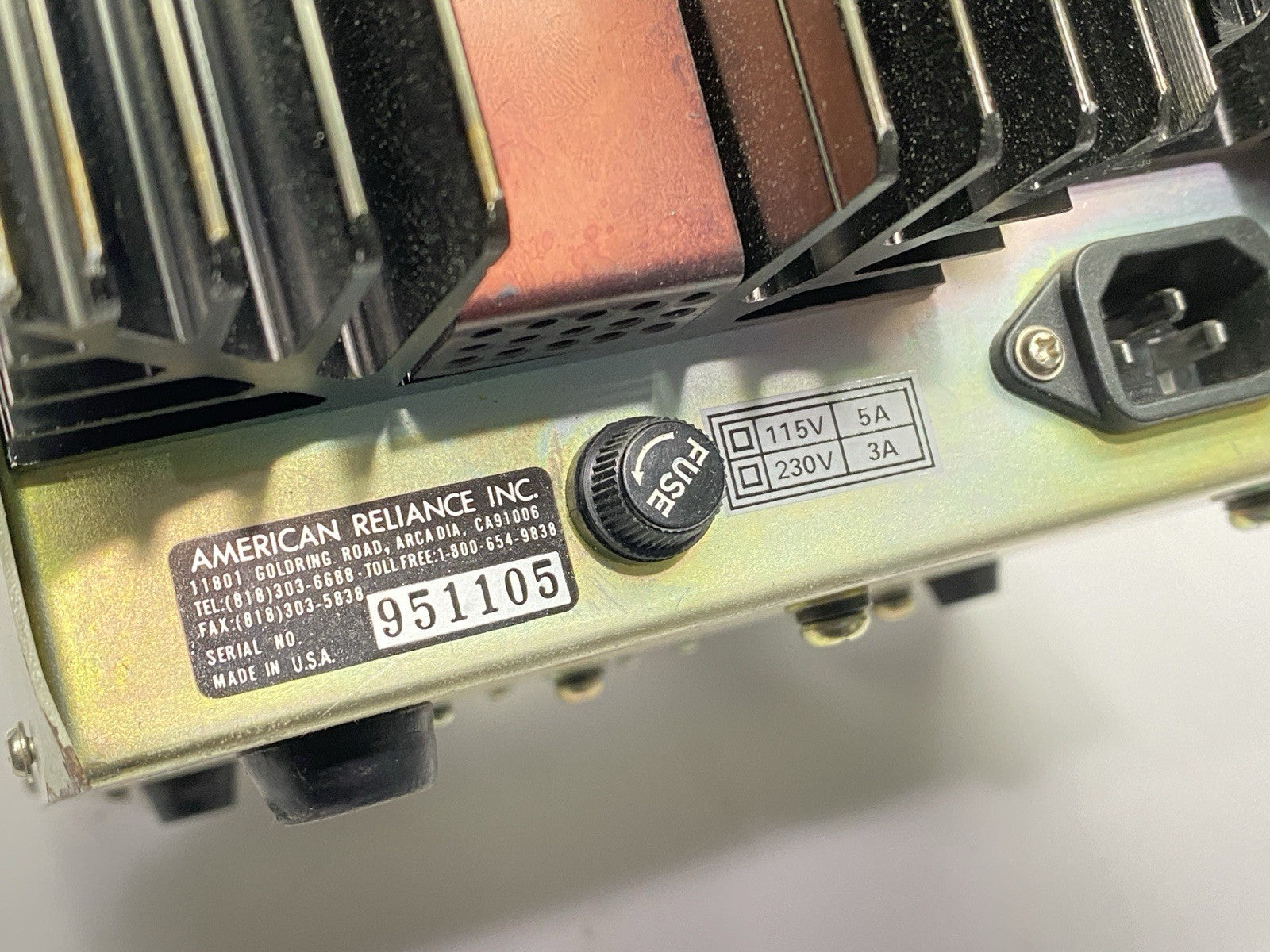 LPS-105 | American Reliance Triple Output DC Power Supply - For parts or not working - Maverick Industrial Sales
