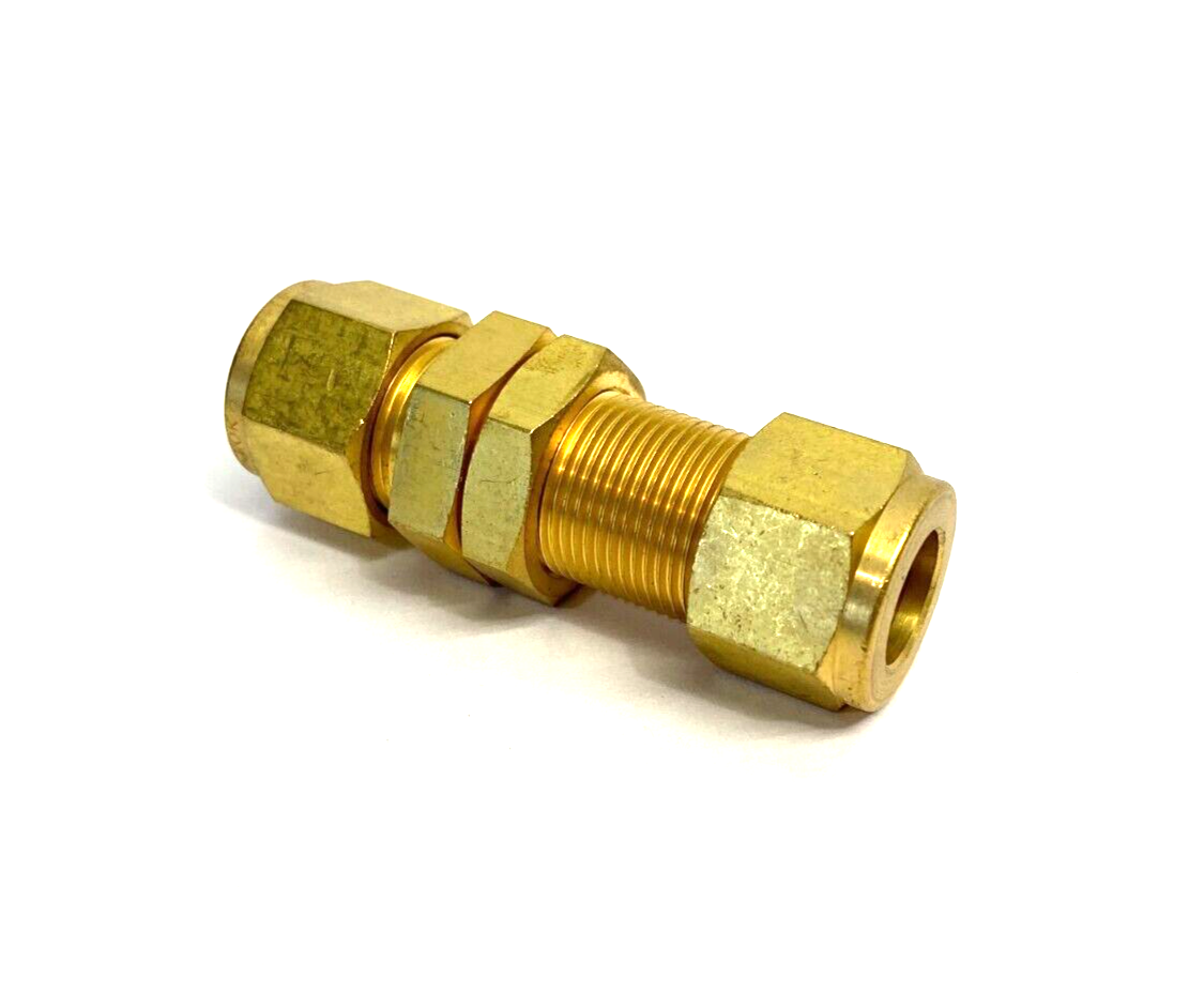 Swagelok B-810-61 Brass Bulkhead Compression Tube Fitting 1/2" OD Tube - Maverick Industrial Sales