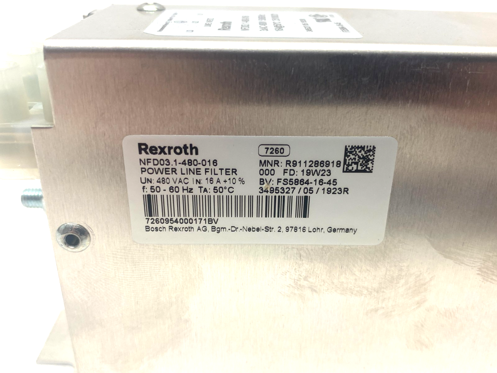 Bosch Rexroth R911286918 Power Line Filter NFD03.1-480-016 - Maverick Industrial Sales