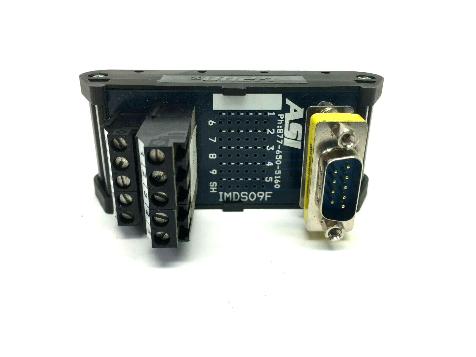 IMDS09F | ASI DIN Rail Interface Module 9-Pin D-Sub - Used - Maverick Industrial Sales