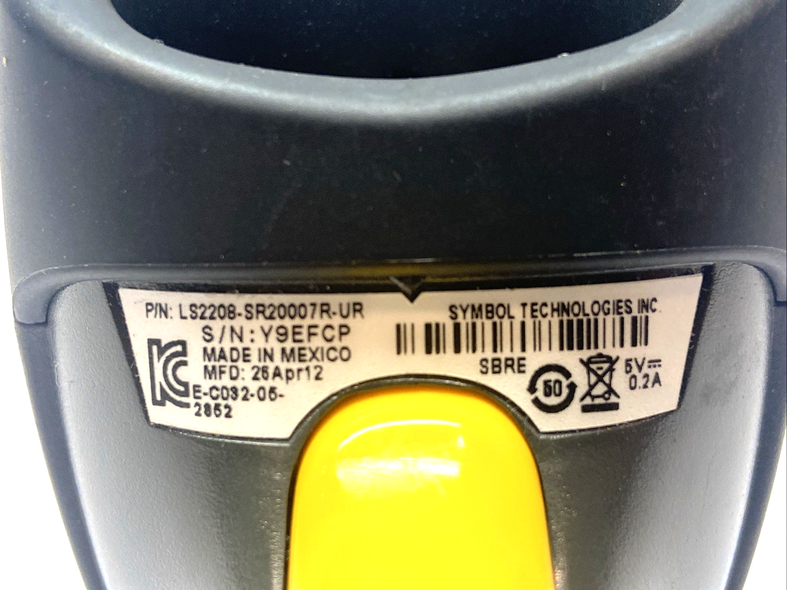 LS2208-SR20007R-UR | Symbol Barcode Scanner W/ CBA-R01-S07PAR VGA CABLE - Used - Maverick Industrial Sales
