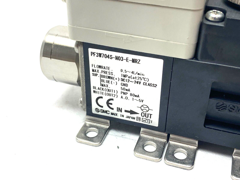 SMC PF3W704S-N03-E-MRZ 3-Color Digital Flow Switch for Water - Maverick Industrial Sales