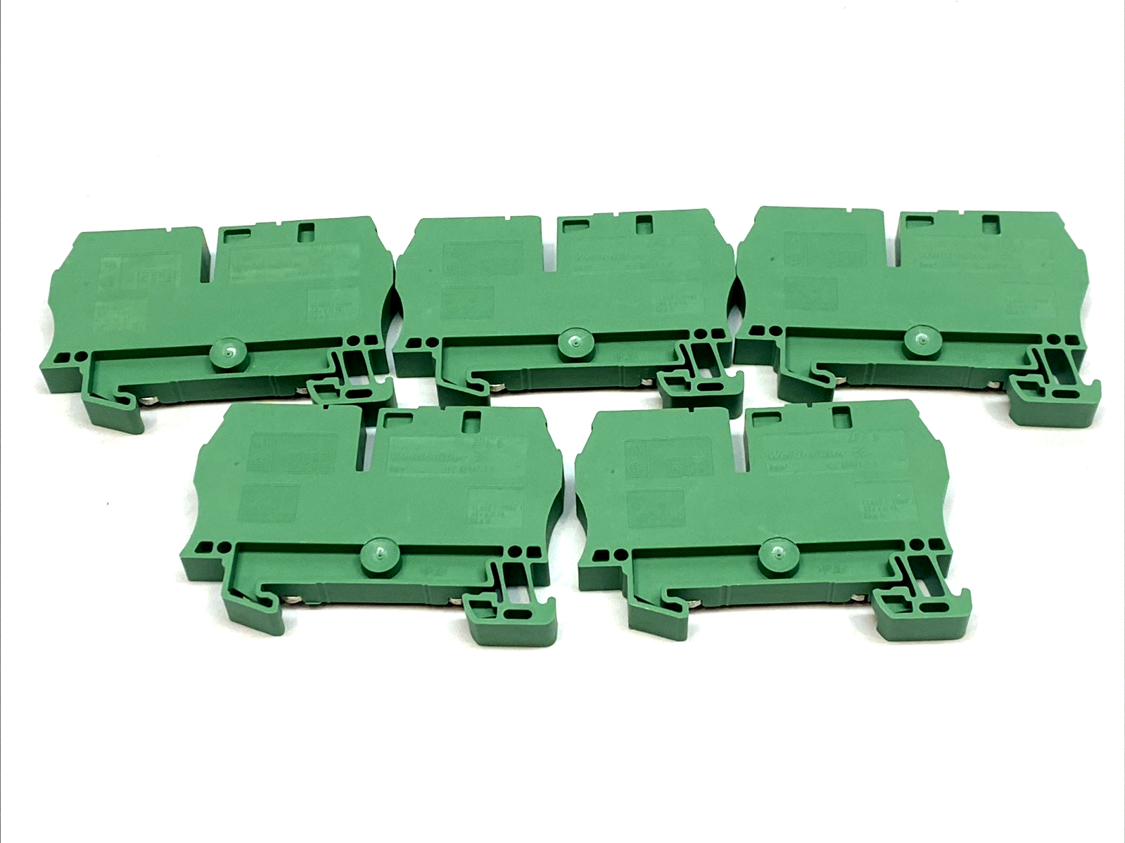 ZPE 6 | Weidmuller PE Earth Terminal Block 6mm² DIN Rail Green/Yellow 1608670000 - Used - Maverick Industrial Sales