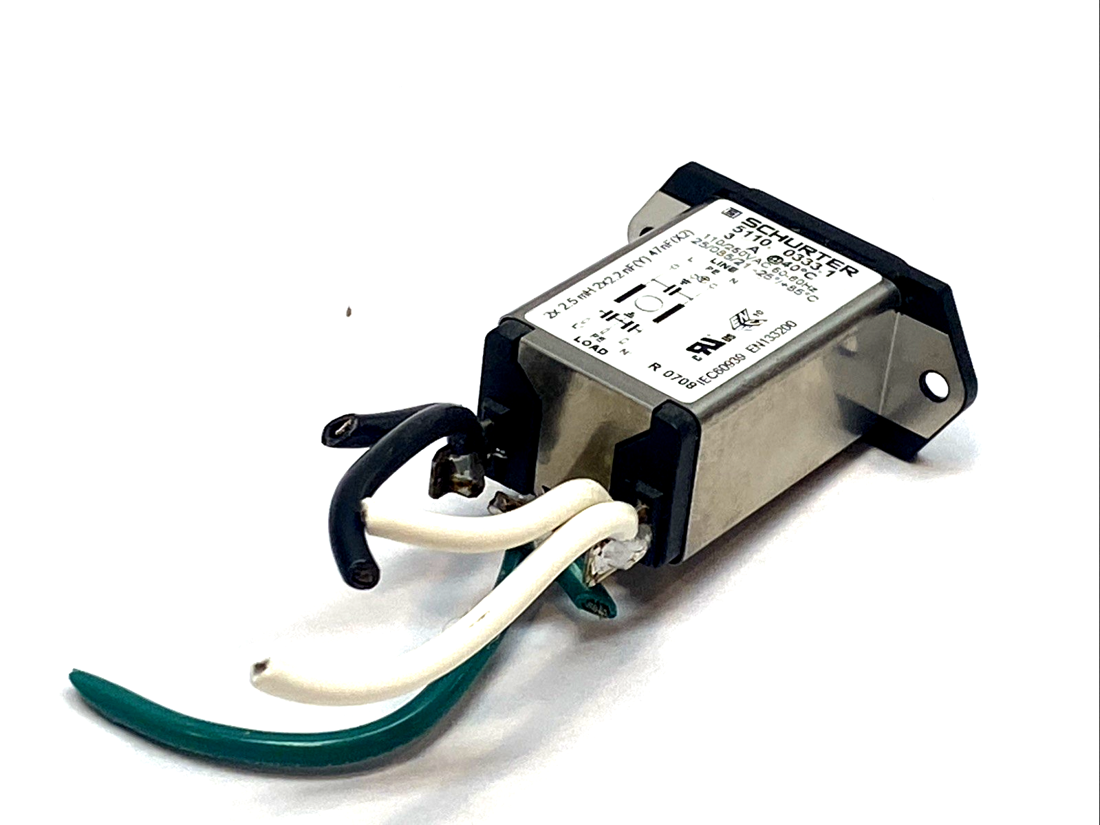 Schurter 5110.0333.1 C14 Filtered Power Inlet 3A 250VAC Panel Mount LOT OF 3 - Maverick Industrial Sales