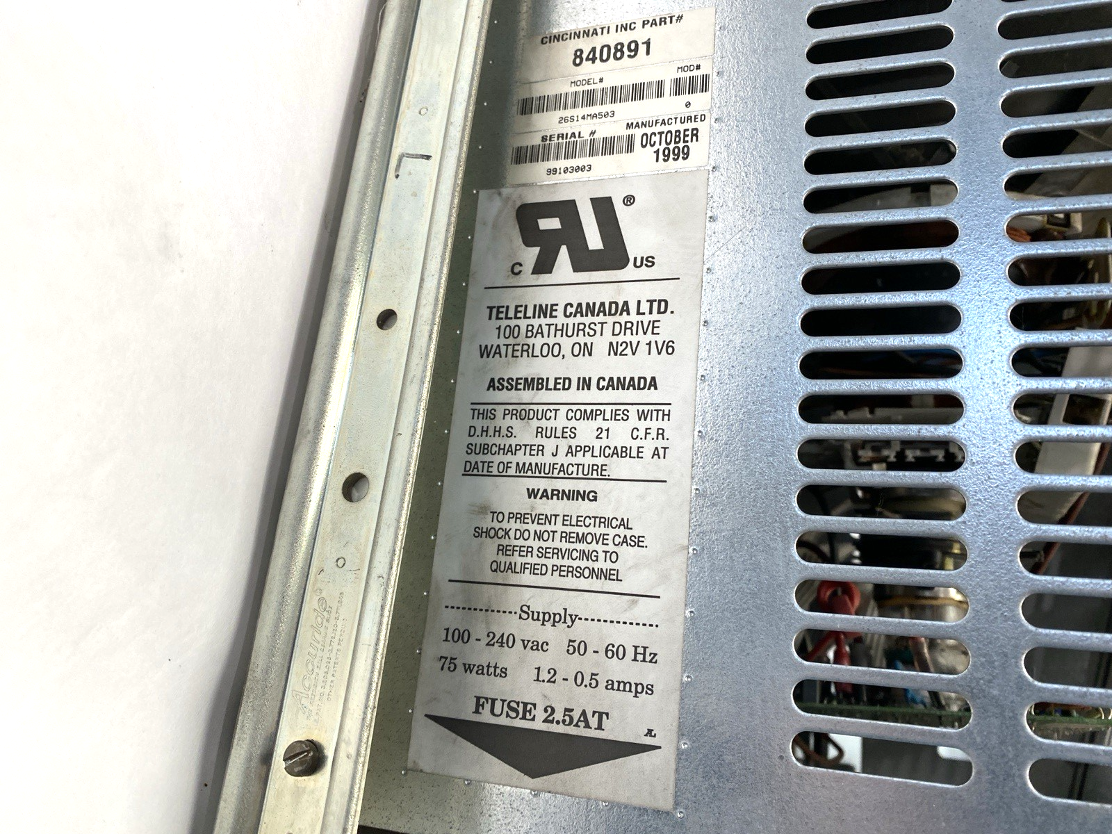 Teleline 26S14MA503 LTD Display CRT Monitor - Maverick Industrial Sales